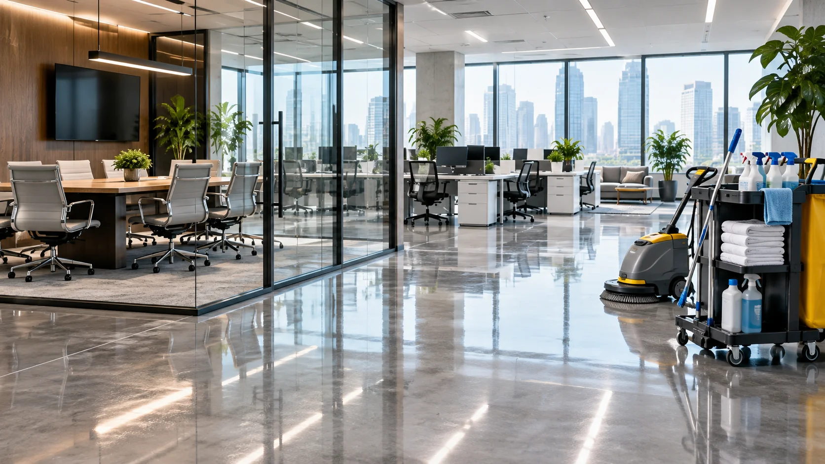 clean office space